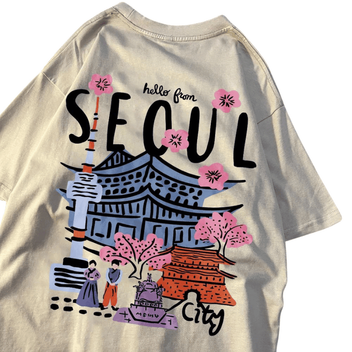 T-Shirt Couleur Séoul Beige 