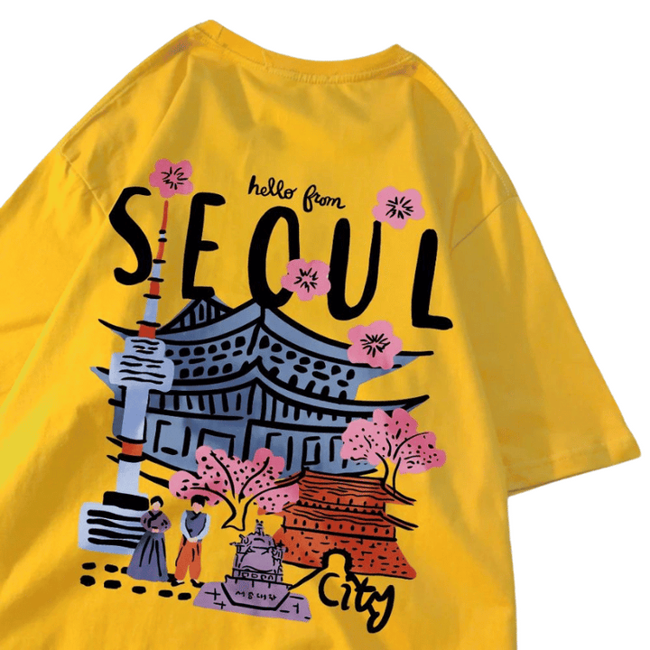 T-Shirt Couleur Séoul Jaune 