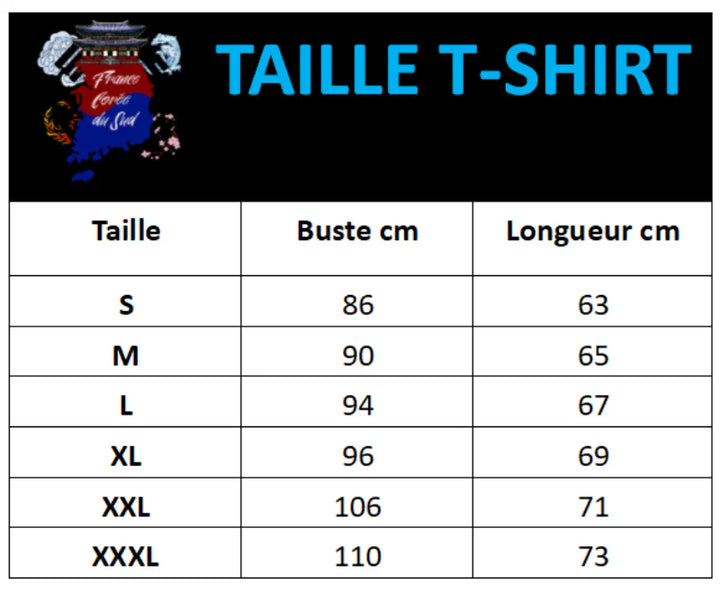 Tableau Taille T-Shirt Impression Ville Séoul