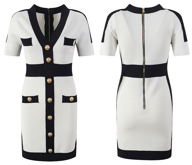 robe coréenne noir et blanc