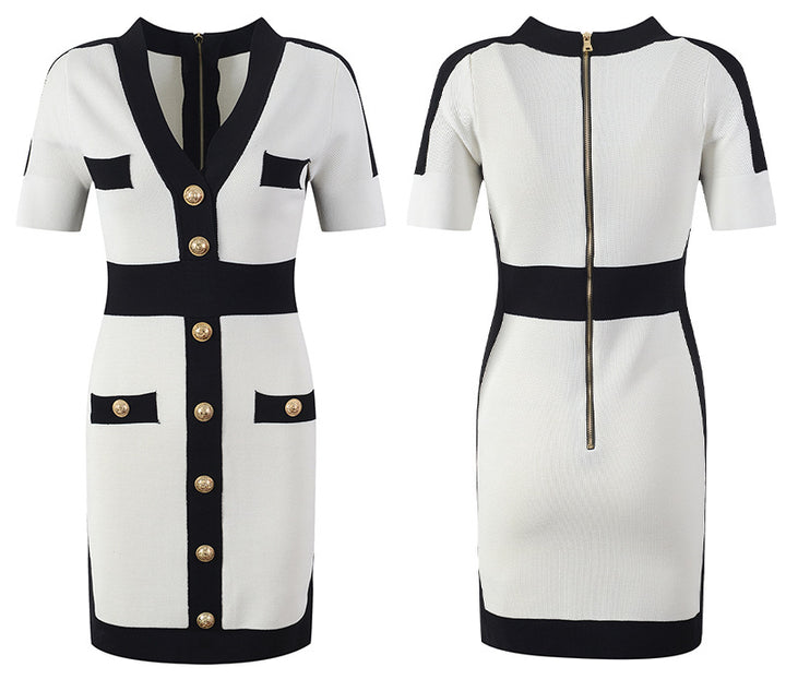 robe coréenne noir et blanc