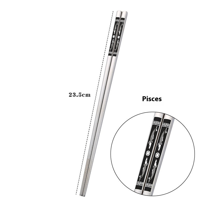 Stainless Steel Square Non-mildew Creative Chopsticks