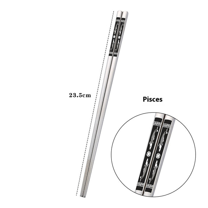 Stainless Steel Square Non-mildew Creative Chopsticks