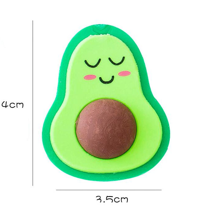 Une gomme kawaii en forme d'avocat qui ferme les yeux