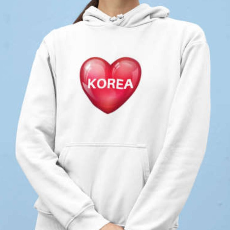 Sweat Coeur Korea Blanc | France Corée du Sud