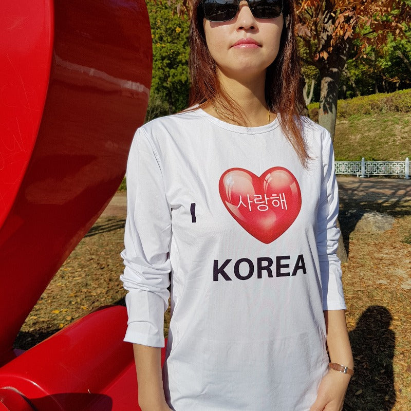 T Shirt Coeur Je t'Aime en Coréen | France Corée du Sud