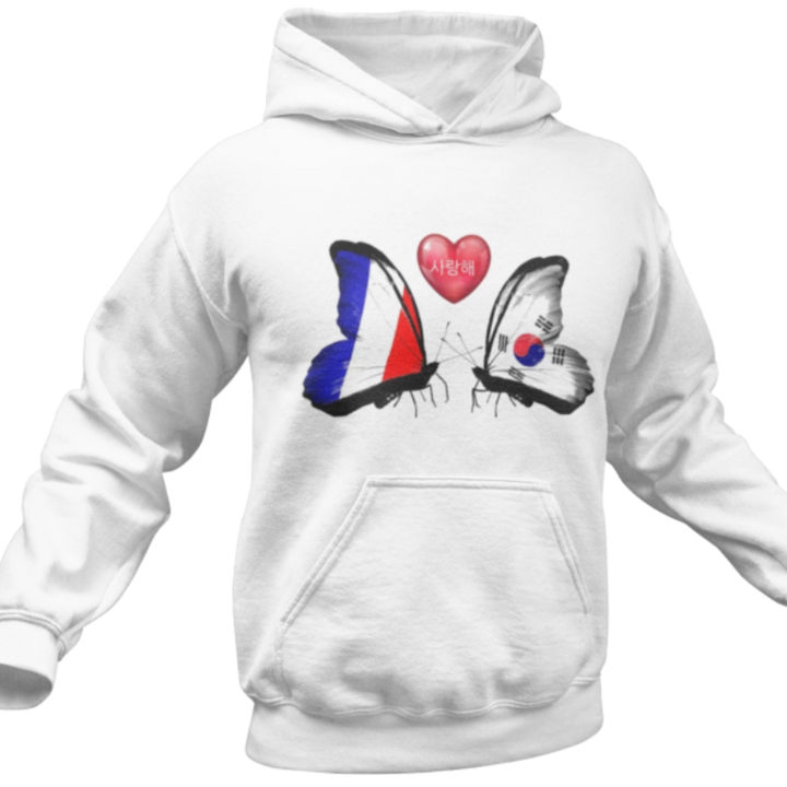Sweat Drapeau Corée du Sud Papillon