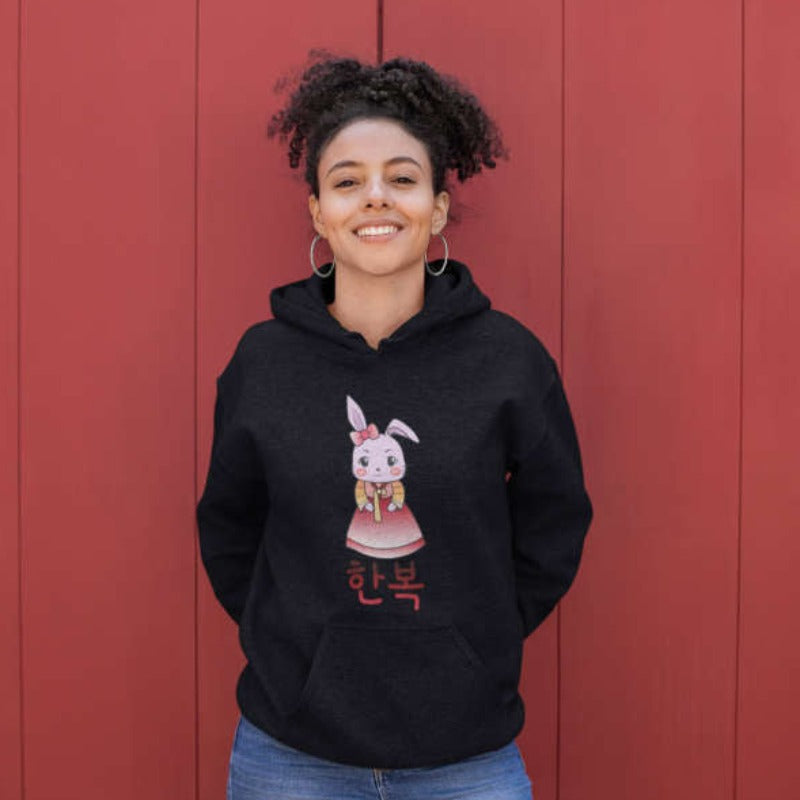 Hanbok Fille Sweat Noir | France Corée du Sud