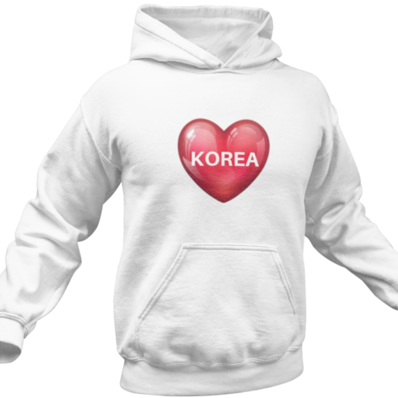 Sweat Coeur Korea Blanc | France Corée du Sud