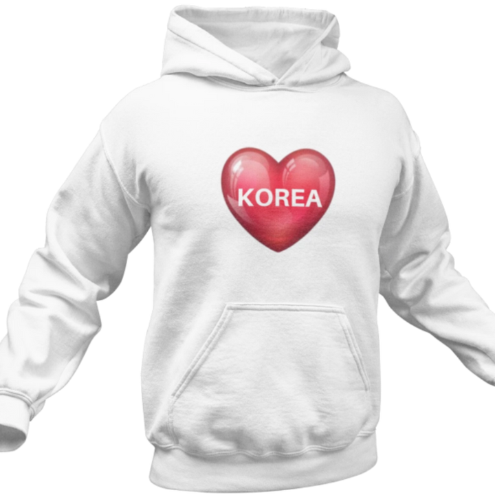 Sweat Coeur Korea Blanc | France Corée du Sud