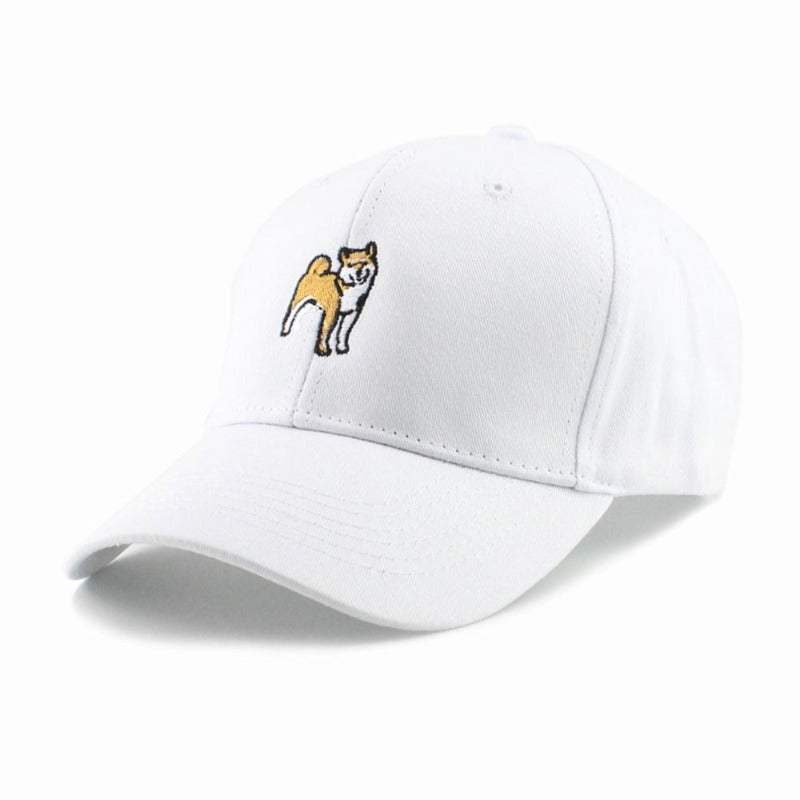 Casquette Chien Shiba Blanc 