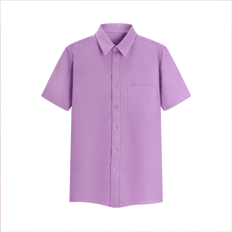 Chemise Lilas  Personnalisée Manches Courtes