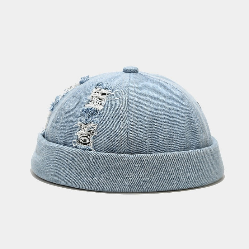 Bonnet Docker Troué Bleu Clair