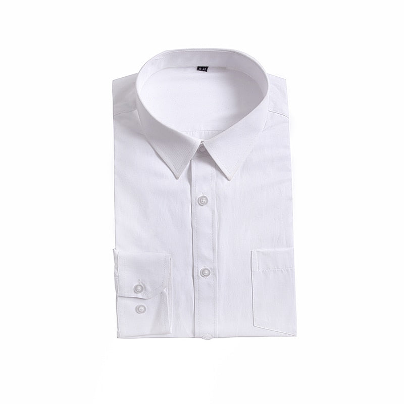 Chemise Personnalisée Coréen Manches Longues Blanc