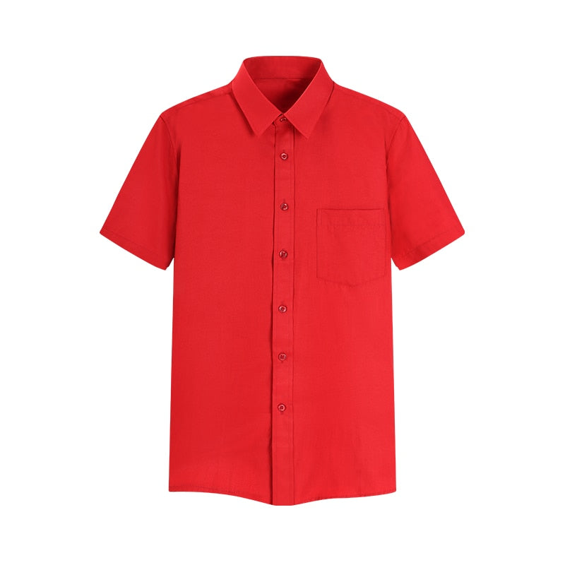 Chemise Rouge Personnalisée Manches Courtes