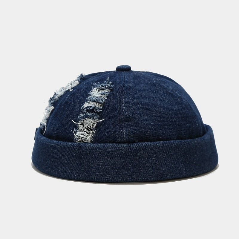 Bonnet Docker Troué Bleu Foncé