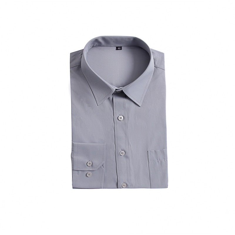 Chemise Personnalisée Coréen Manches Longues Gris