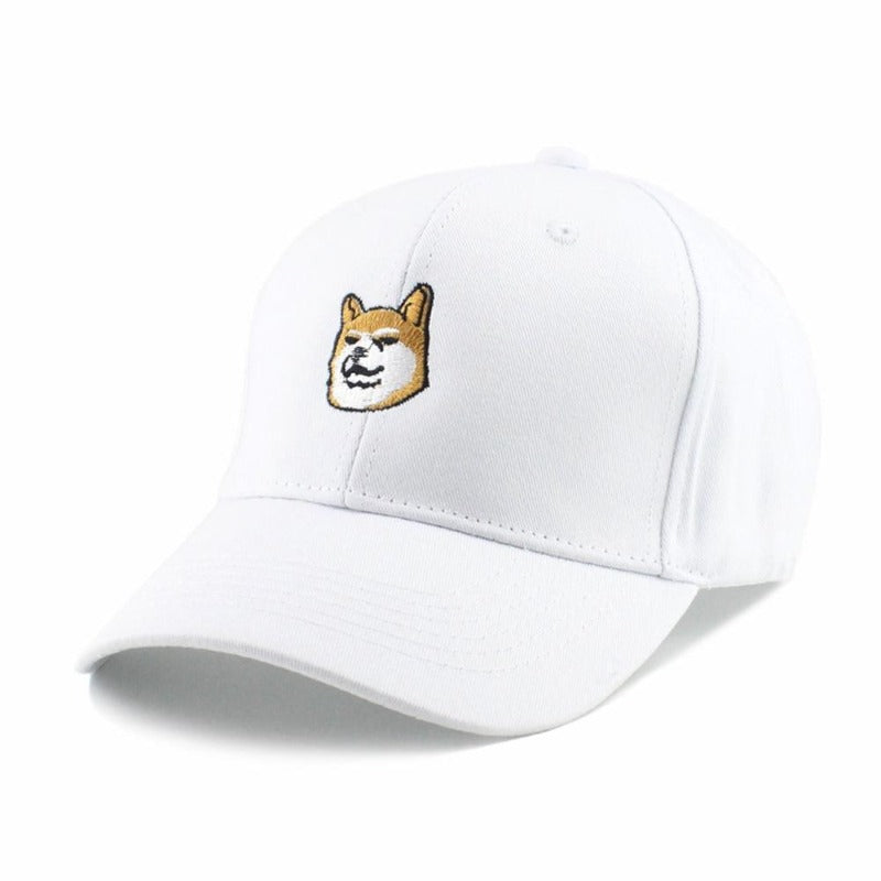 Casquette Chien Shiba Blanc 