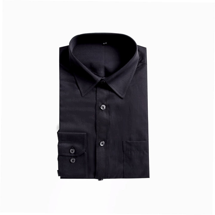 Chemise Personnalisée Coréen Manches Longues Noir