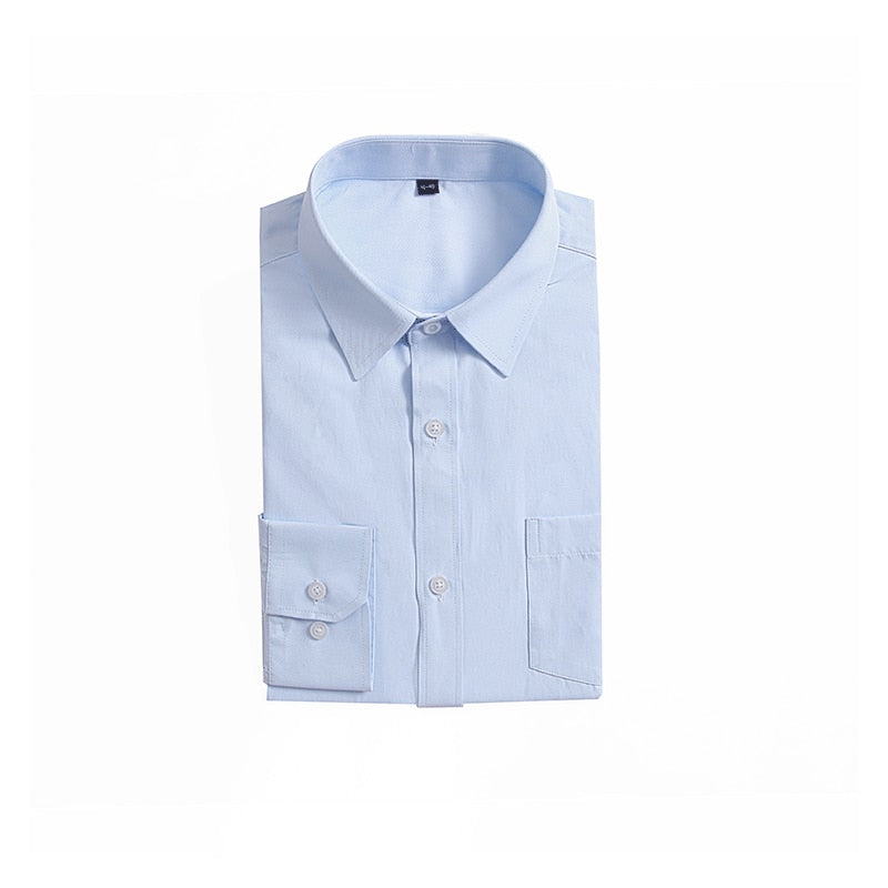 Chemise Personnalisée Coréen Manches Longues Bleu Pale