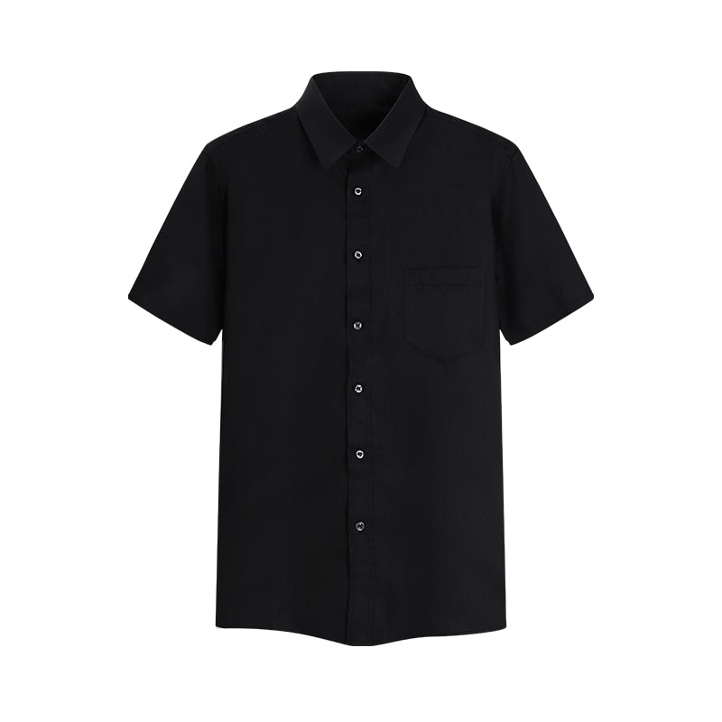 Chemise Noir Personnalisée Manches Courtes