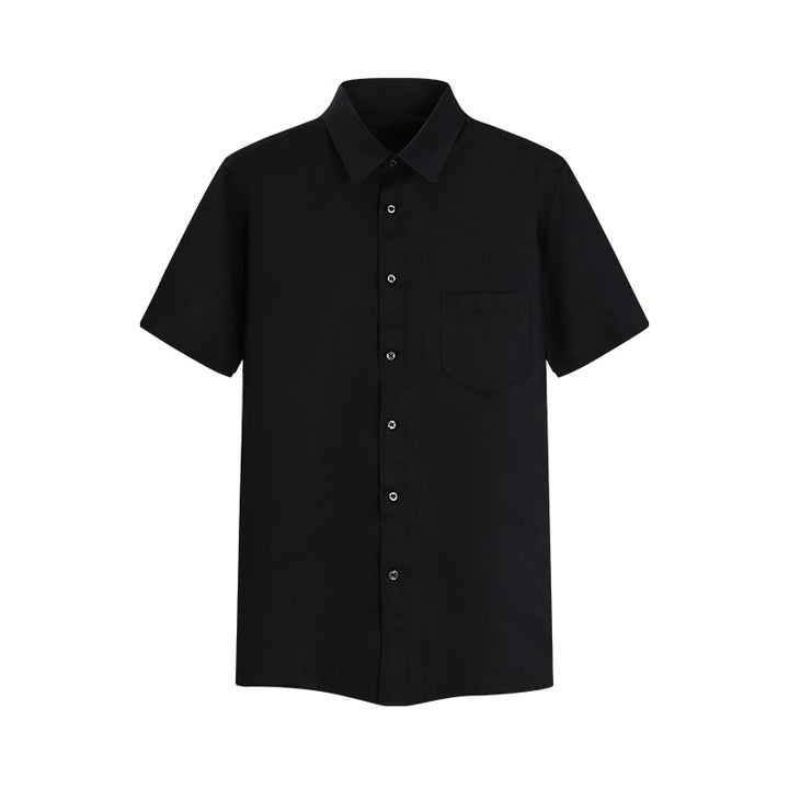 Chemise Noir Personnalisée Manches Courtes