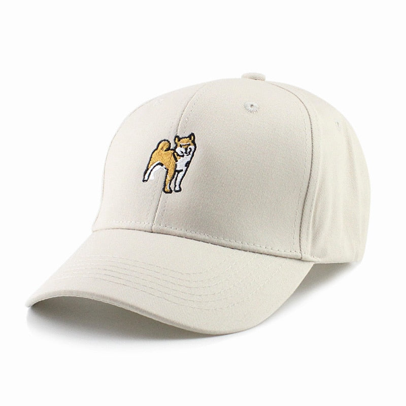 Casquette Chien Shiba Beige 