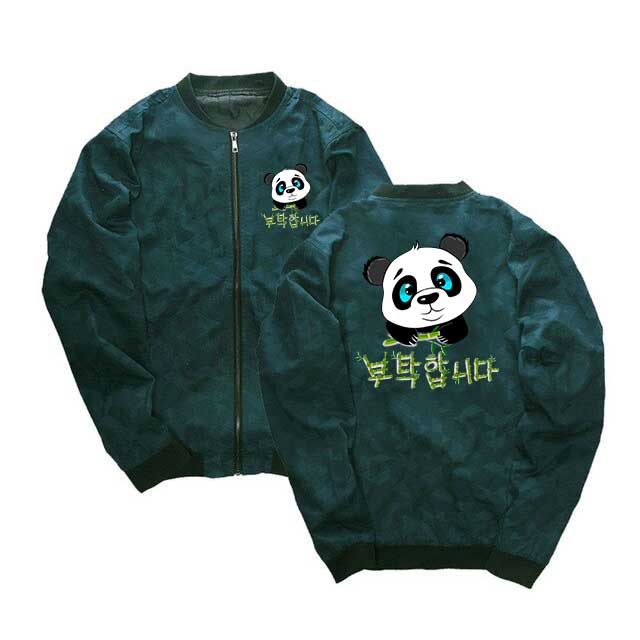 Veste Vert  Bomber Panda