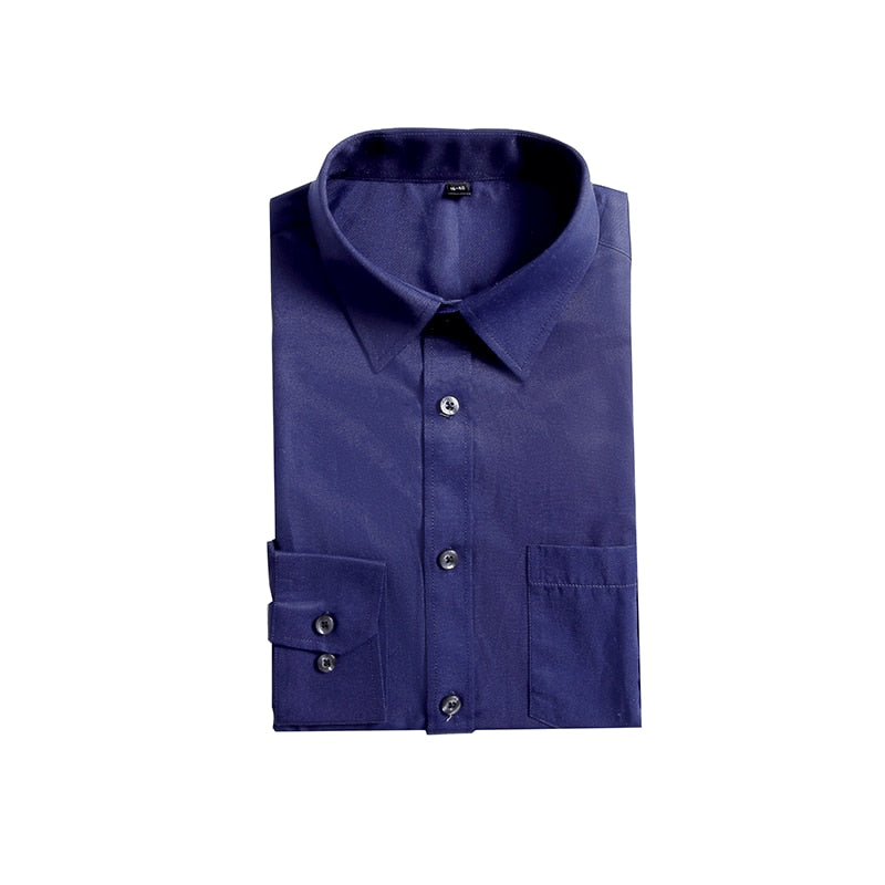 Chemise Personnalisée Coréen Manches Longues Marine