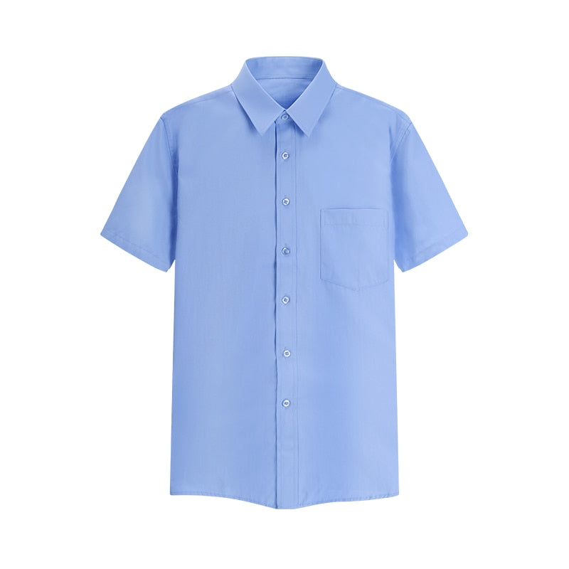 Chemise Bleu Personnalisée Manches Courtes