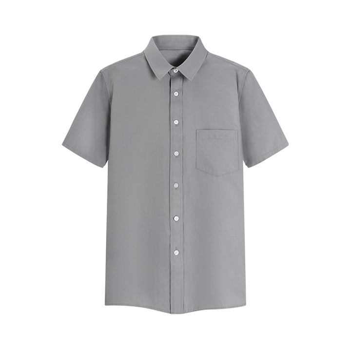 Chemise Gris Personnalisée Manches Courtes