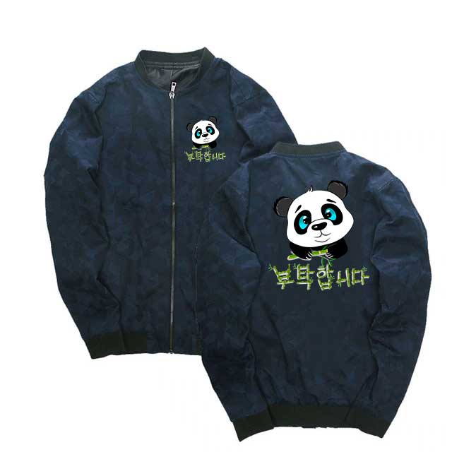 Veste Bleu Bomber Panda