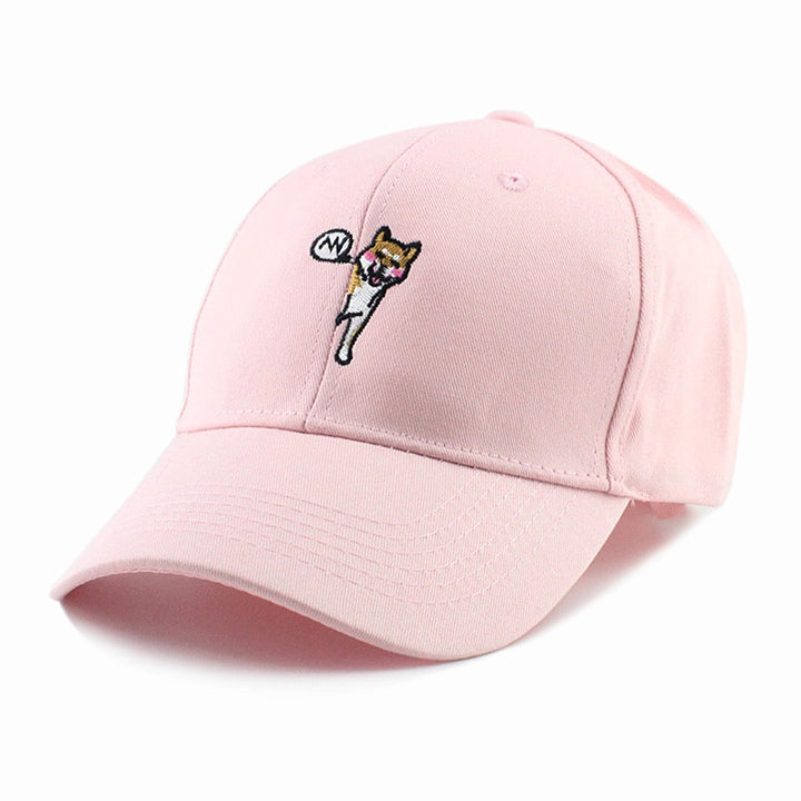 Casquette Chien Shiba Rose 