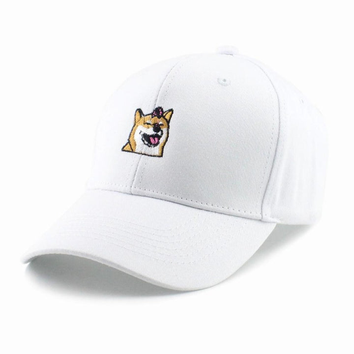 Casquette Chien Shiba Blanc