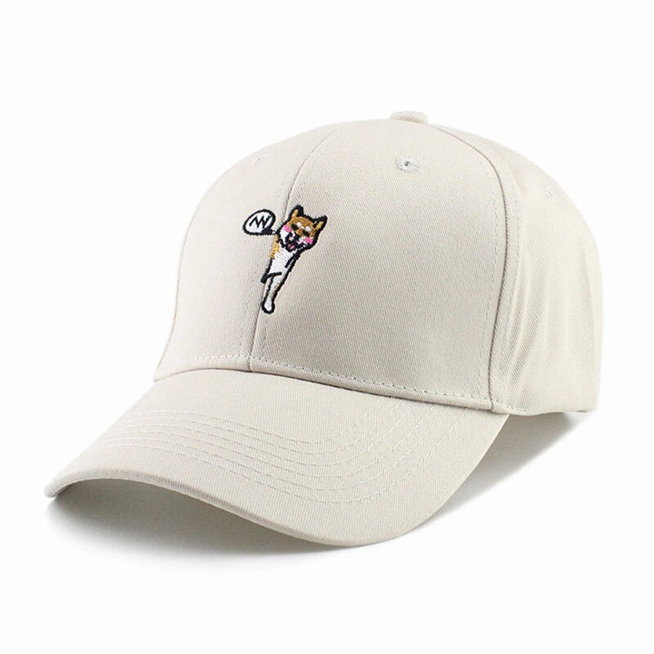 Casquette Chien Shiba Beige 