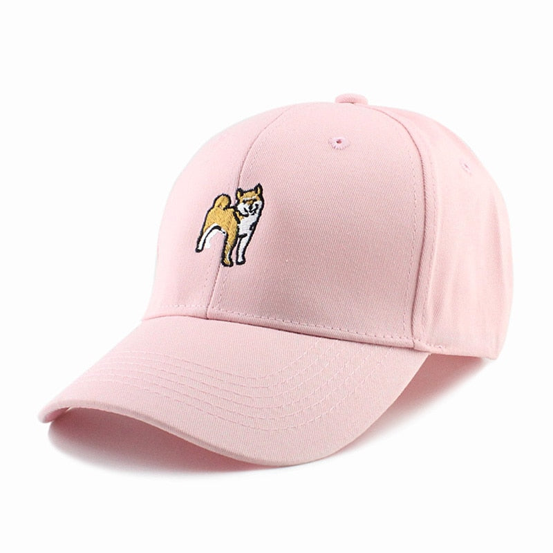 Casquette Chien Shiba Rose 