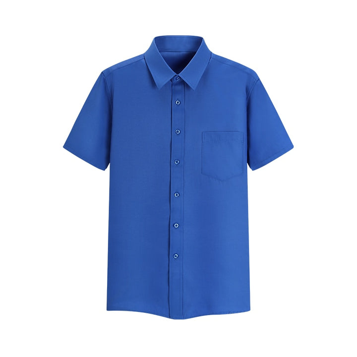 Chemise Bleu Roi Personnalisée Manches Courtes