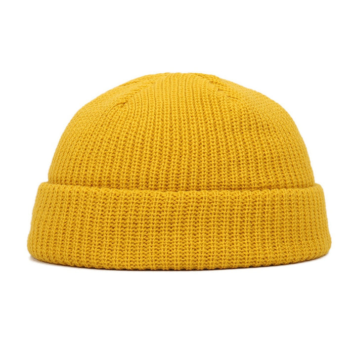 Bonnet Docker Laine Homme Jaune