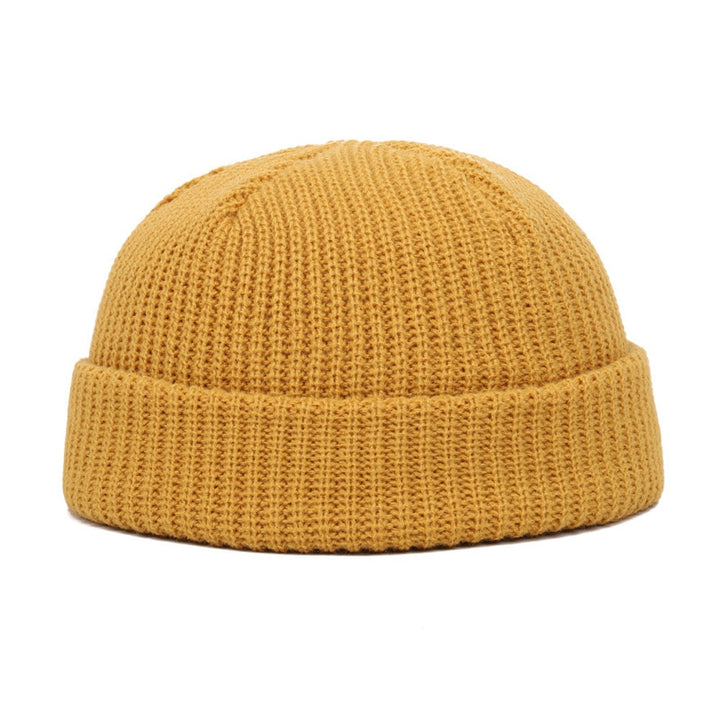 Bonnet Docker Laine Homme Jaune