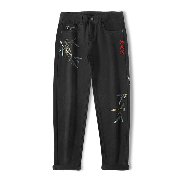 Pantalon Jean Bambou Brodé