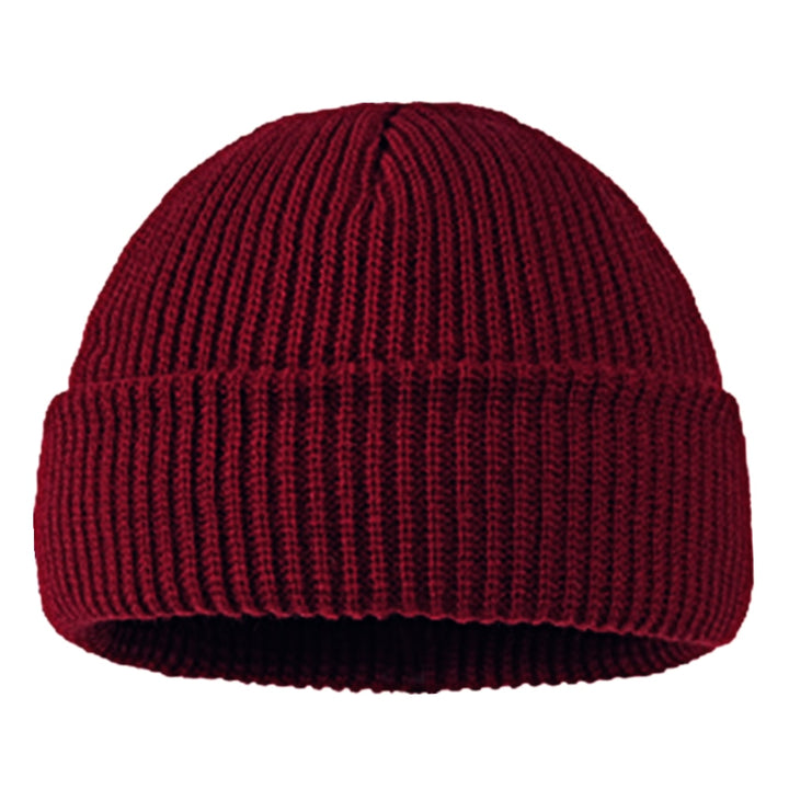 Bonnet Docker Laine Homme Bordeaux