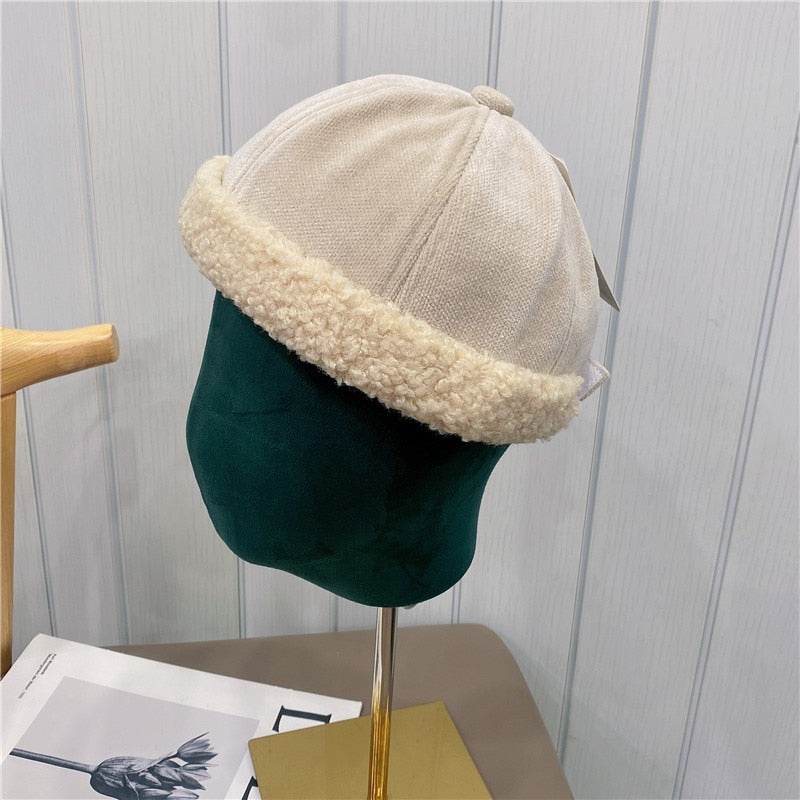 Bonnet Docker Laine Femme Beige