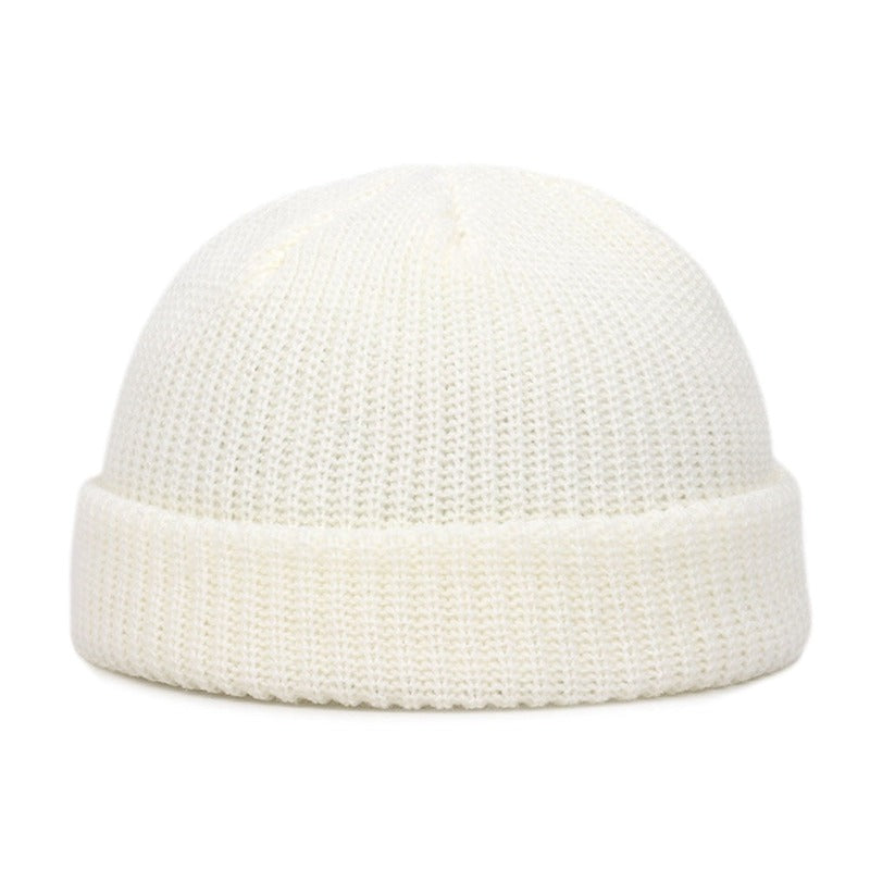 Bonnet Docker Laine Homme Blanc