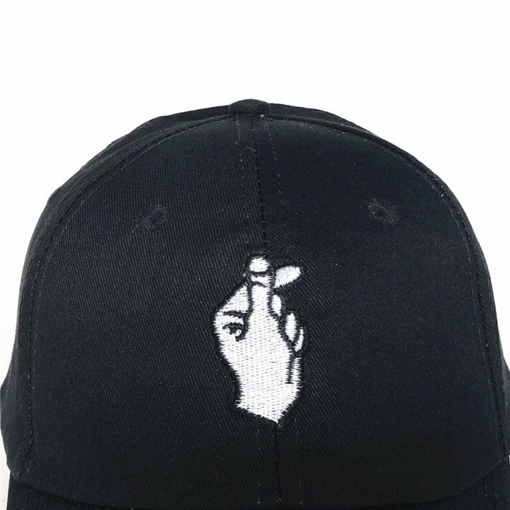 Casquette Heart Fingers Noir 