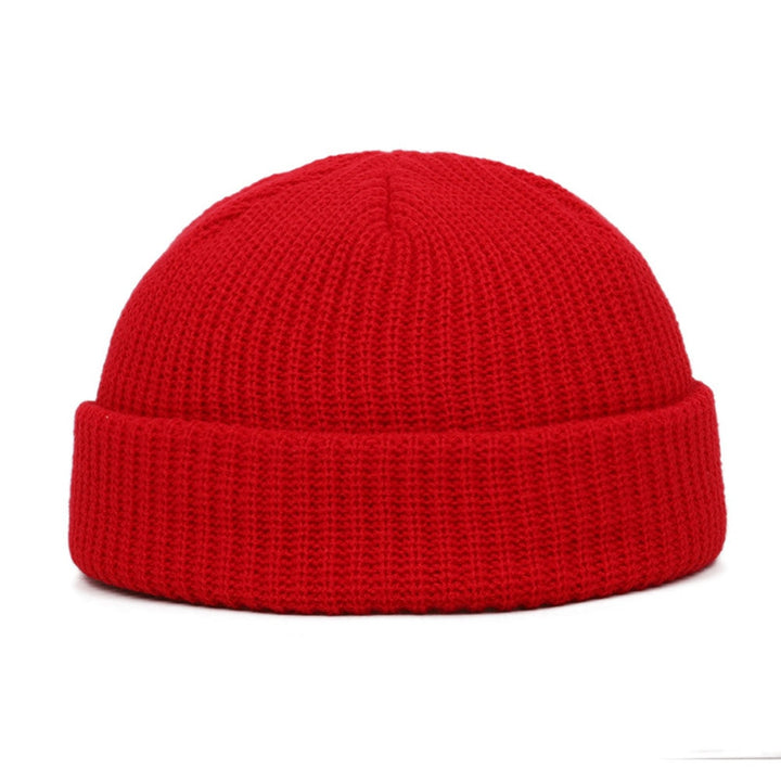 Bonnet Docker Laine Homme Rouge