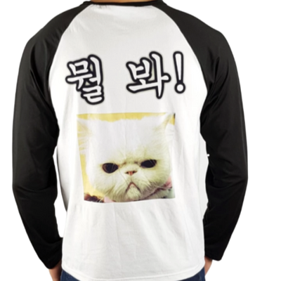 T Shirt Ecriture Coréenne Chat | France Corée du Sud