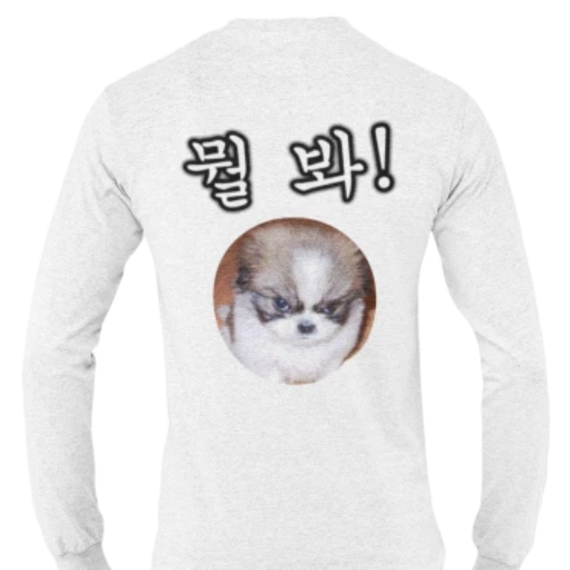 T Shirt Ecriture Coréenne Chien | France Corée du Sud