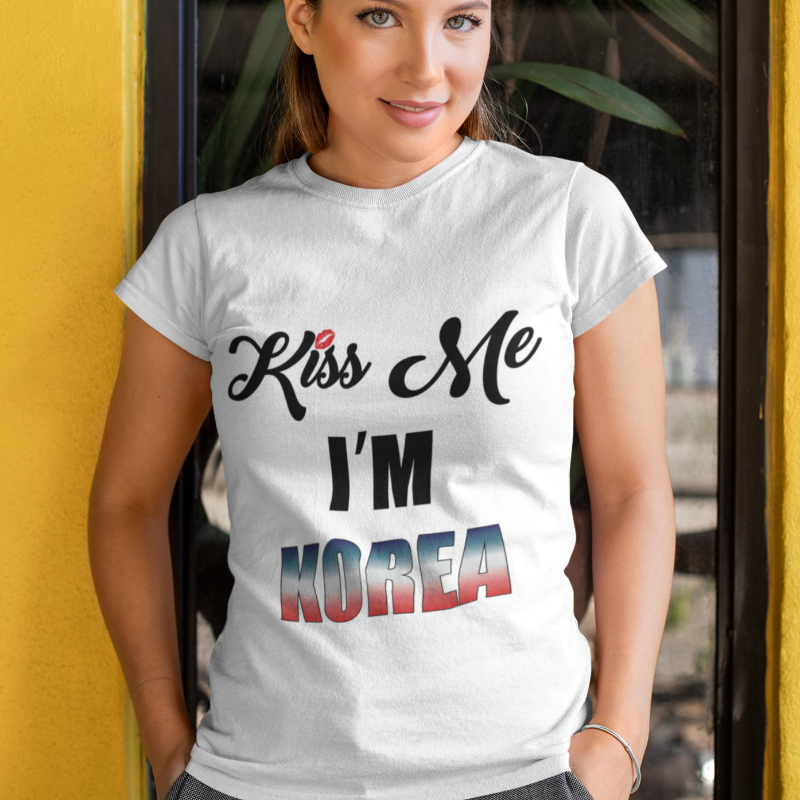 T Shirt Kiss Me Im Korea | France Corée du Sud