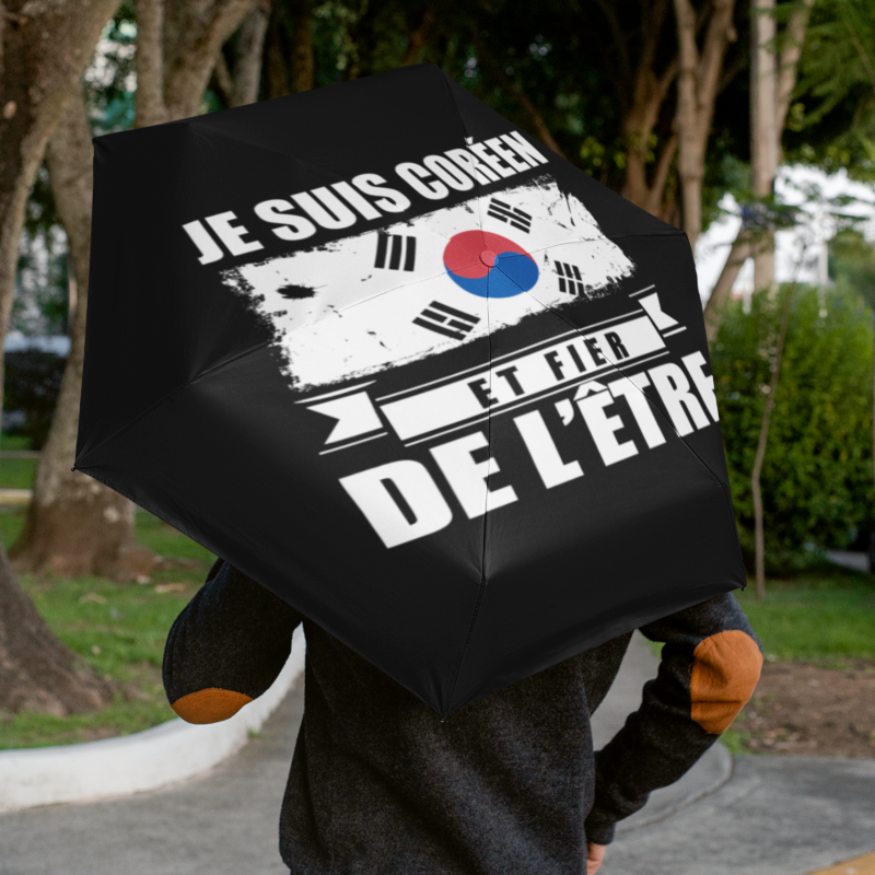 Parapluie Noir je suis Coréen et fier de l'être