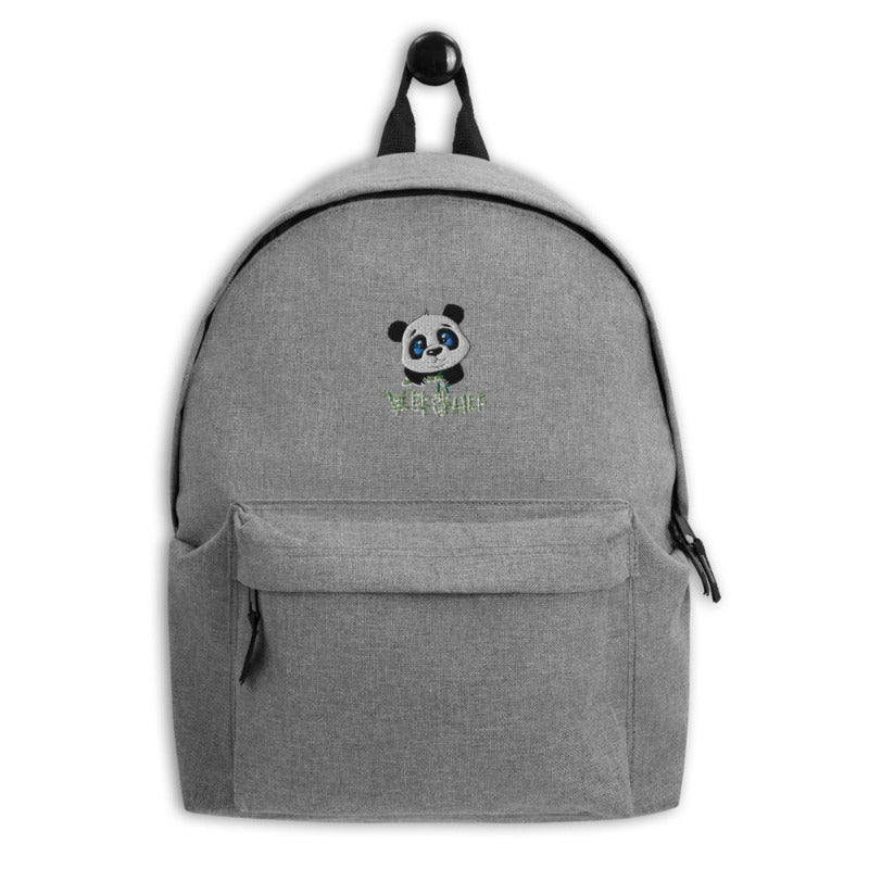 Sac à Dos Brodé Gris Chiné Panda